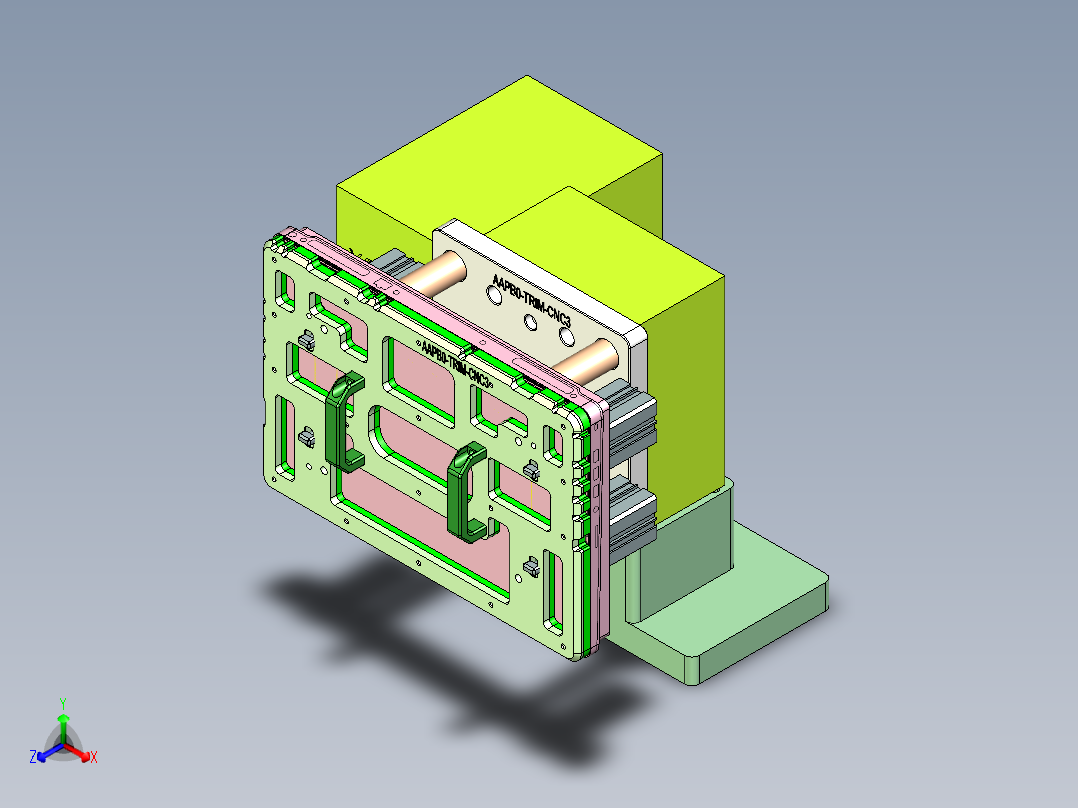 AAPB0-TRIM-笔记本CNC工装夹具三维模型CNC3-0302正等轴测图