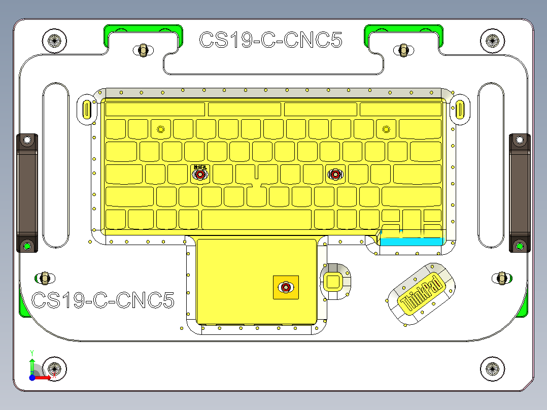 CS19-C-CNC5笔记本CNC工装夹具三维模型-180625前视图