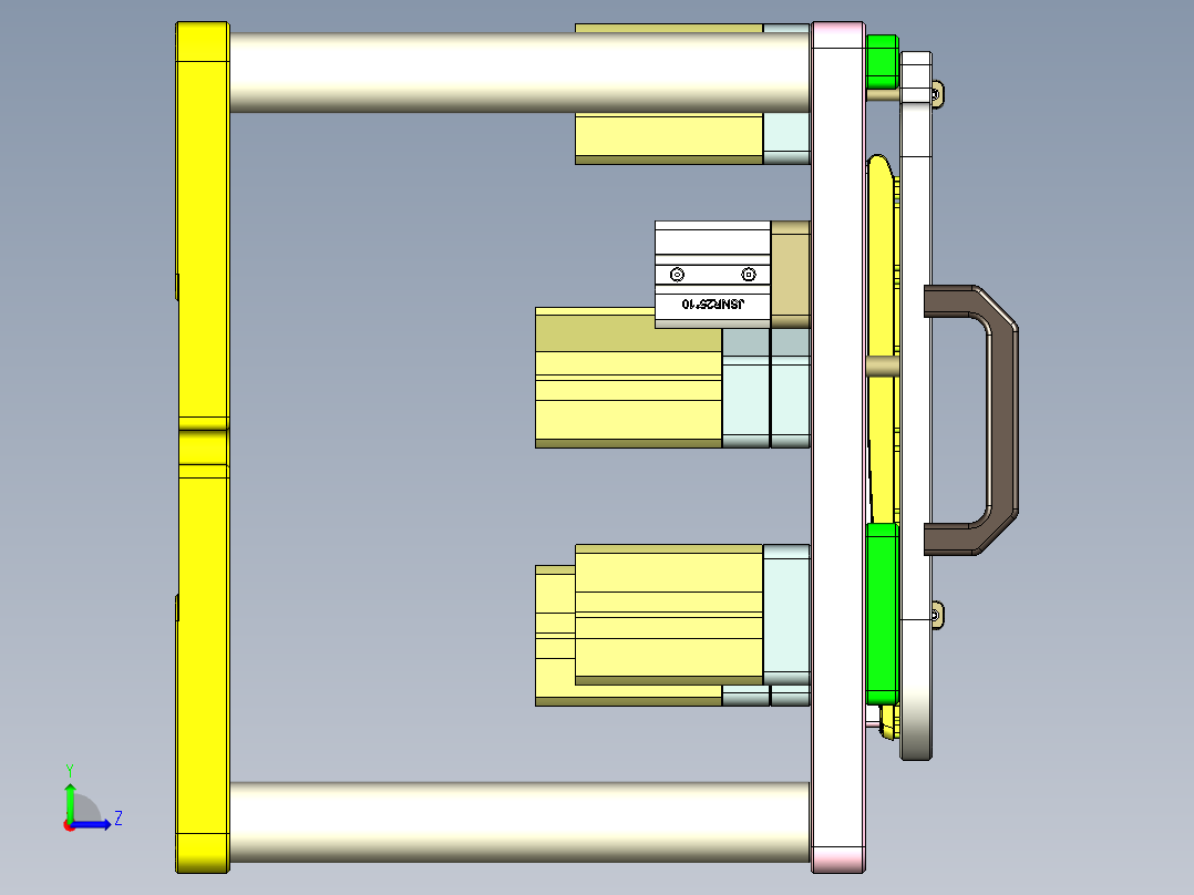 CS19-C-CNC5笔记本CNC工装夹具三维模型-180625左视图