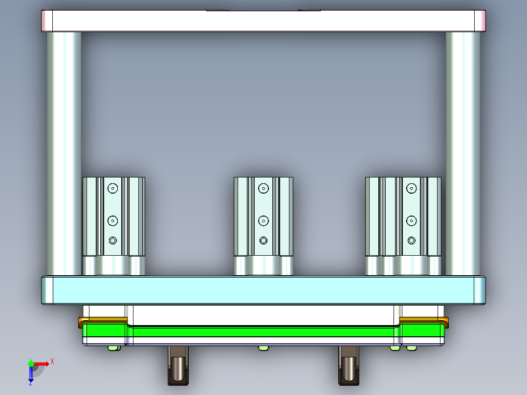 TP300-C笔记本CNC工装夹具三维模型-CNC3-0506俯视图