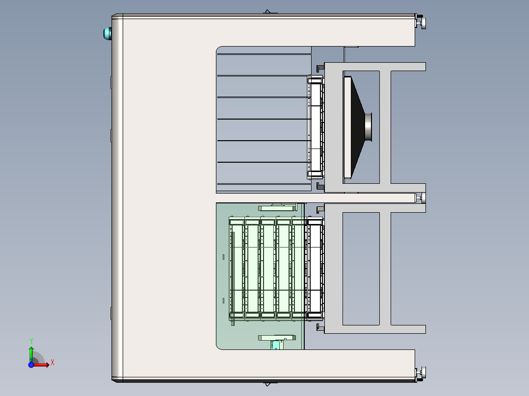 风淋+射频（sw18可编辑+工程图+bom）前视图