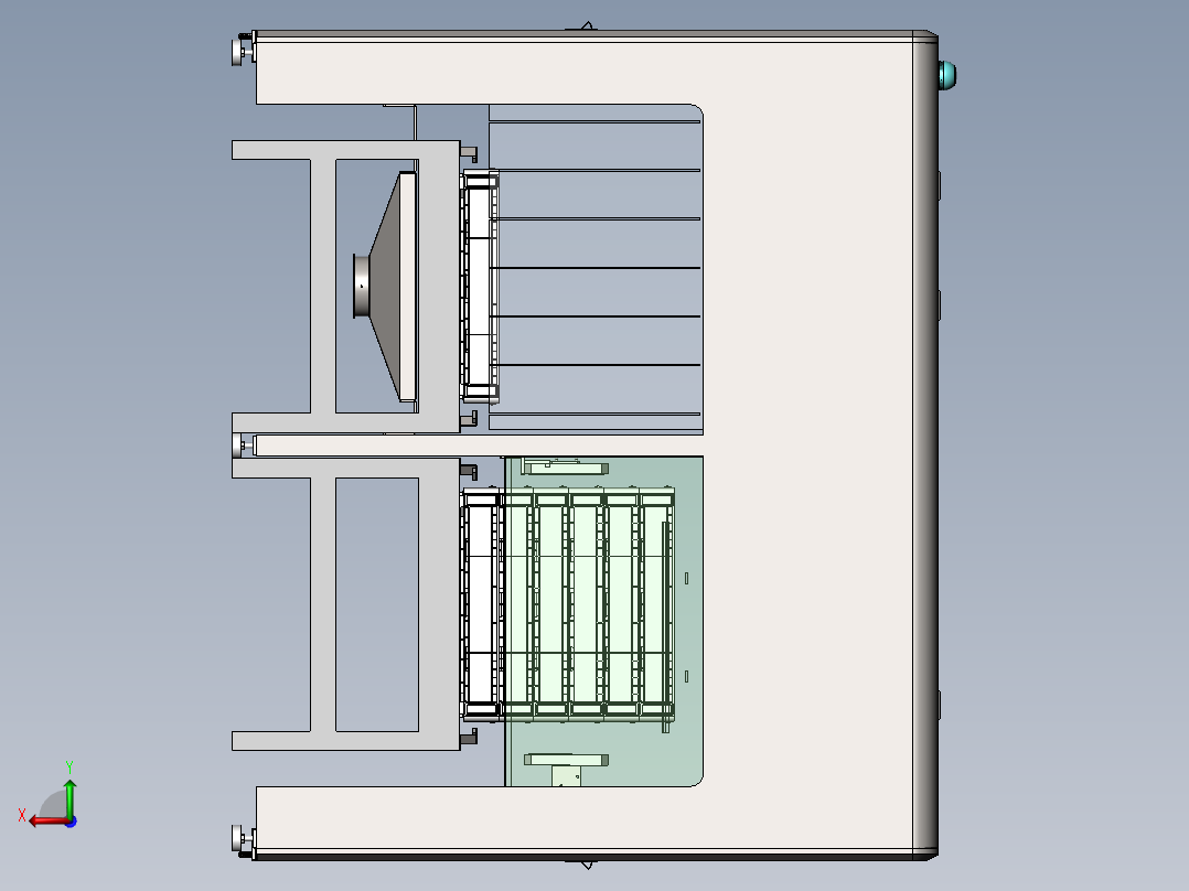 风淋+射频（sw18可编辑+工程图+bom）后视图