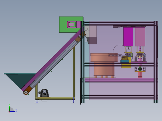 端盖自动加工机sw18可编辑左视缩略图