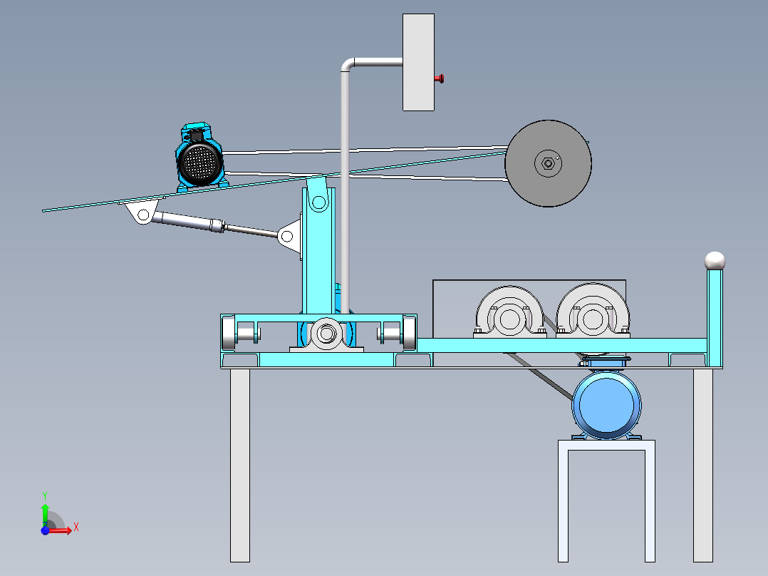 浮动抛光机设计前视图