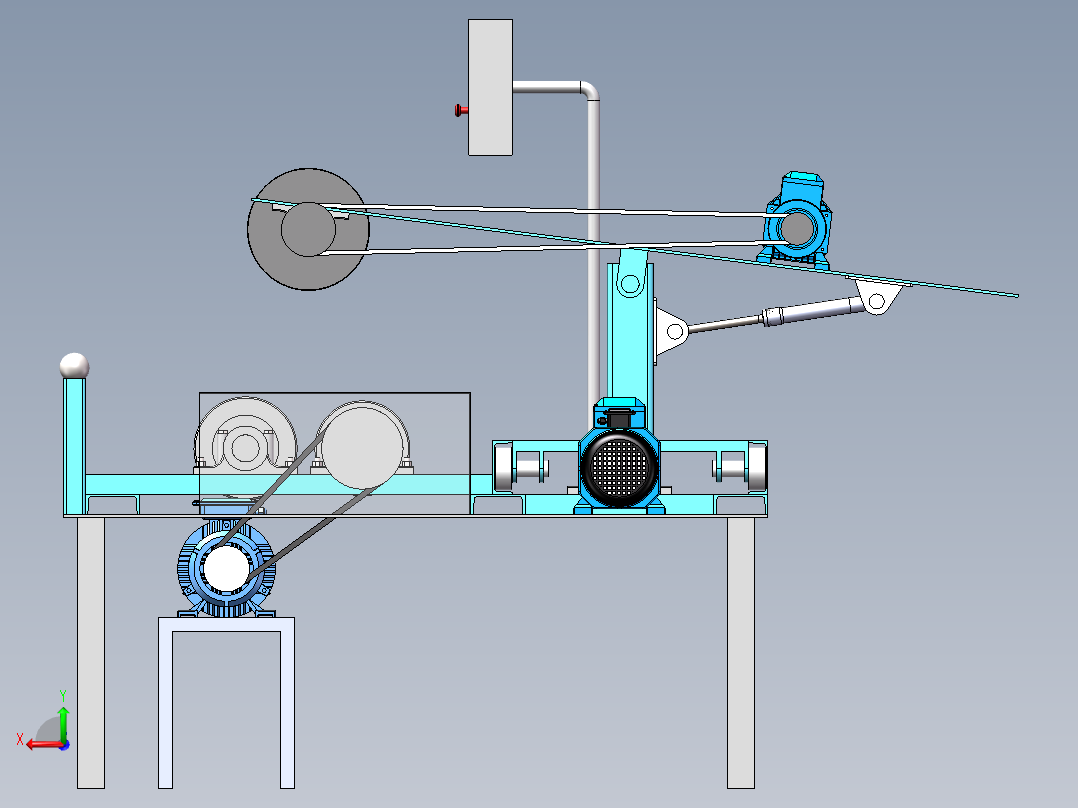 浮动抛光机设计后视图