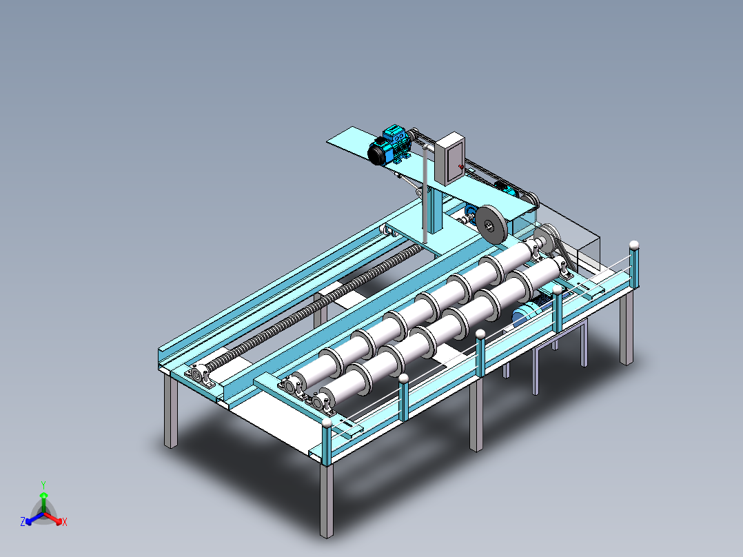 浮动抛光机设计正等轴测图