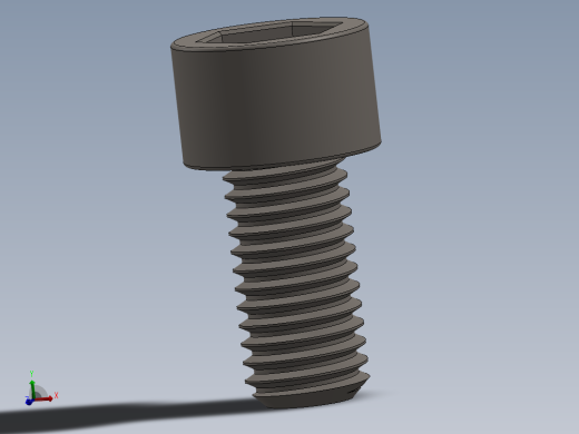 Screw_DIN_912_M10x20F_A2.SLDPRT公制内六角螺钉
