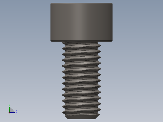 Screw_DIN_912_M10x20F_A2.SLDPRT公制内六角螺钉左视缩略图