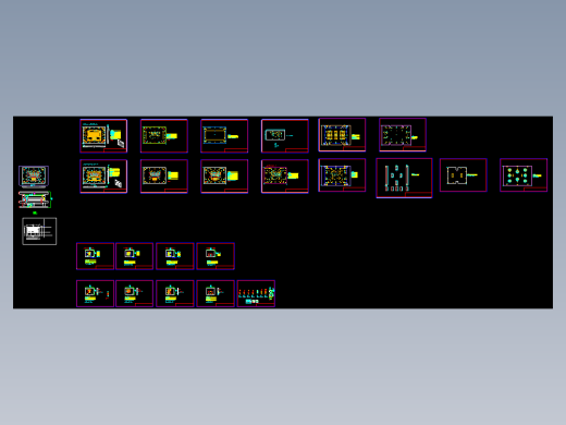 笔记本C壳面板冲键盘孔模具设计图