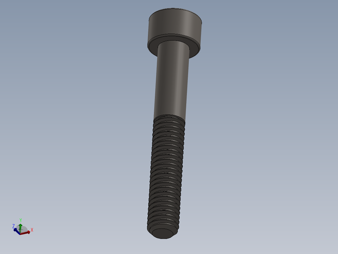 Screw_DIN_912_M6x40_A2.SLDPRT公制内六角螺钉主视图