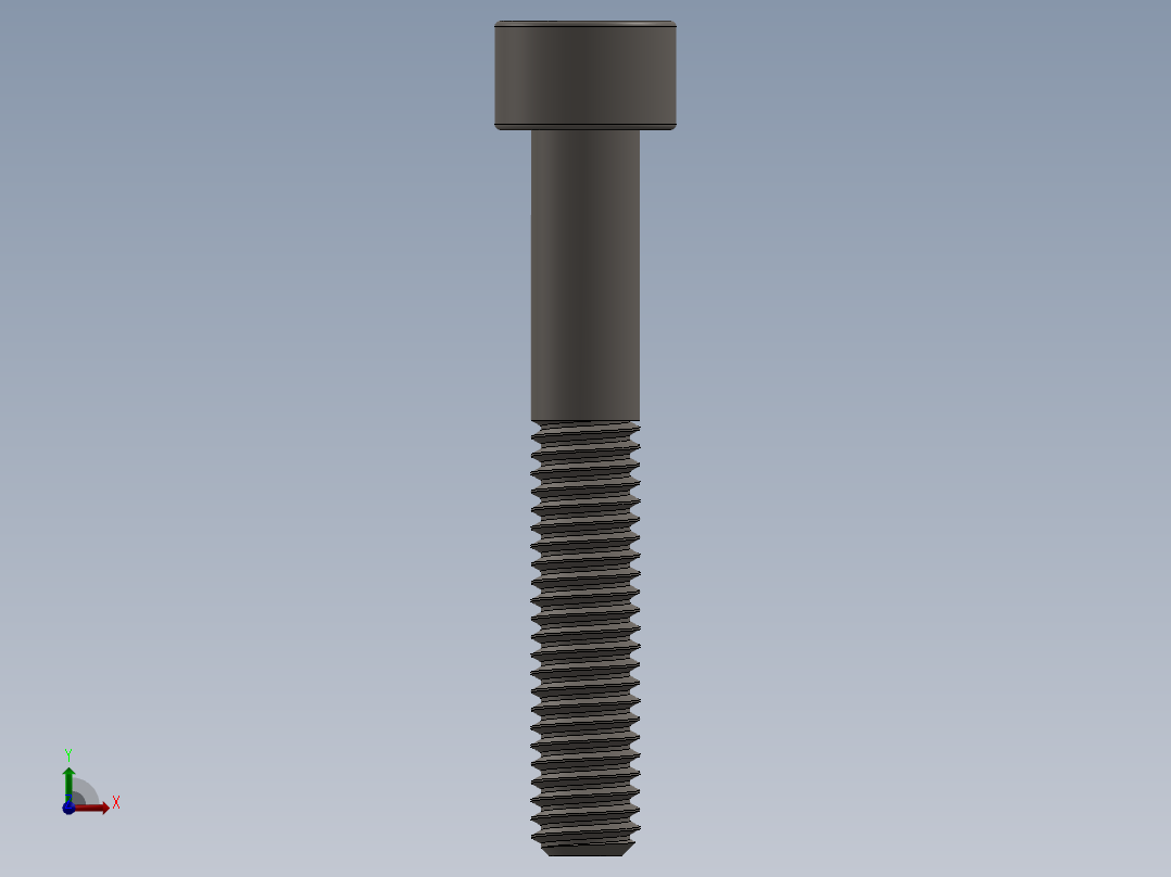 Screw_DIN_912_M6x40_A2.SLDPRT公制内六角螺钉前视图