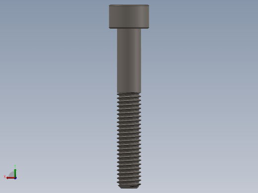 Screw_DIN_912_M6x40_A2.SLDPRT公制内六角螺钉后视缩略图