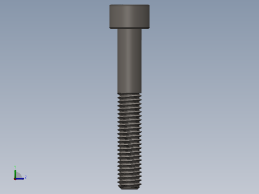 Screw_DIN_912_M6x40_A2.SLDPRT公制内六角螺钉左视缩略图
