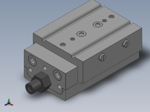 MXQ20 气动滑台（循环式直线导轨）双缸型[MXQ20A-20-ZP]