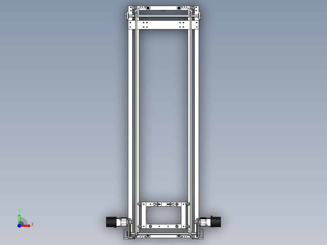 A2004438-电梯 CAD 提升机前视图