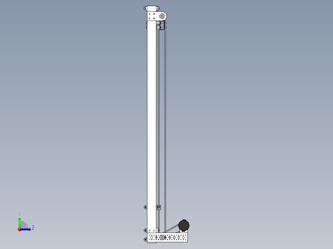 A2004438-电梯 CAD 提升机左视图