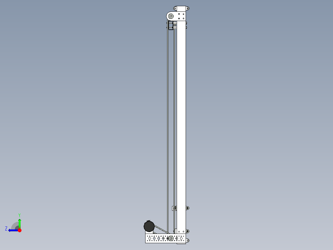 A2004438-电梯 CAD 提升机右视图