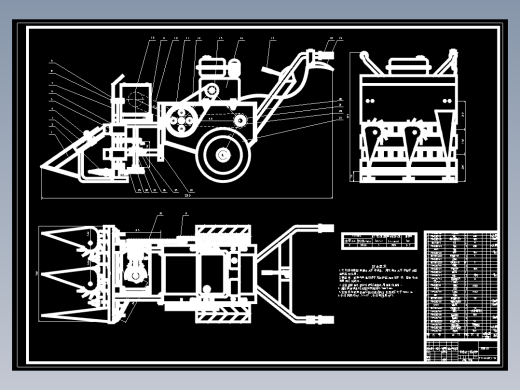 小型谷物收割机设计(CAD图纸+说明书)