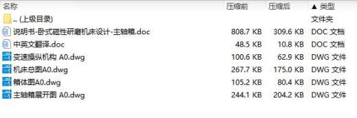 卧式磁性研磨机床设计-主轴箱含4张CAD图缩略图