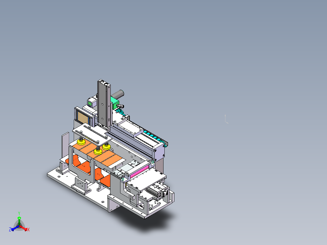 片料贴标机飞达V02--1109134-85正等轴测图