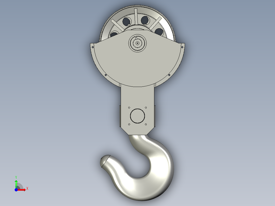 副吊钩组前视图