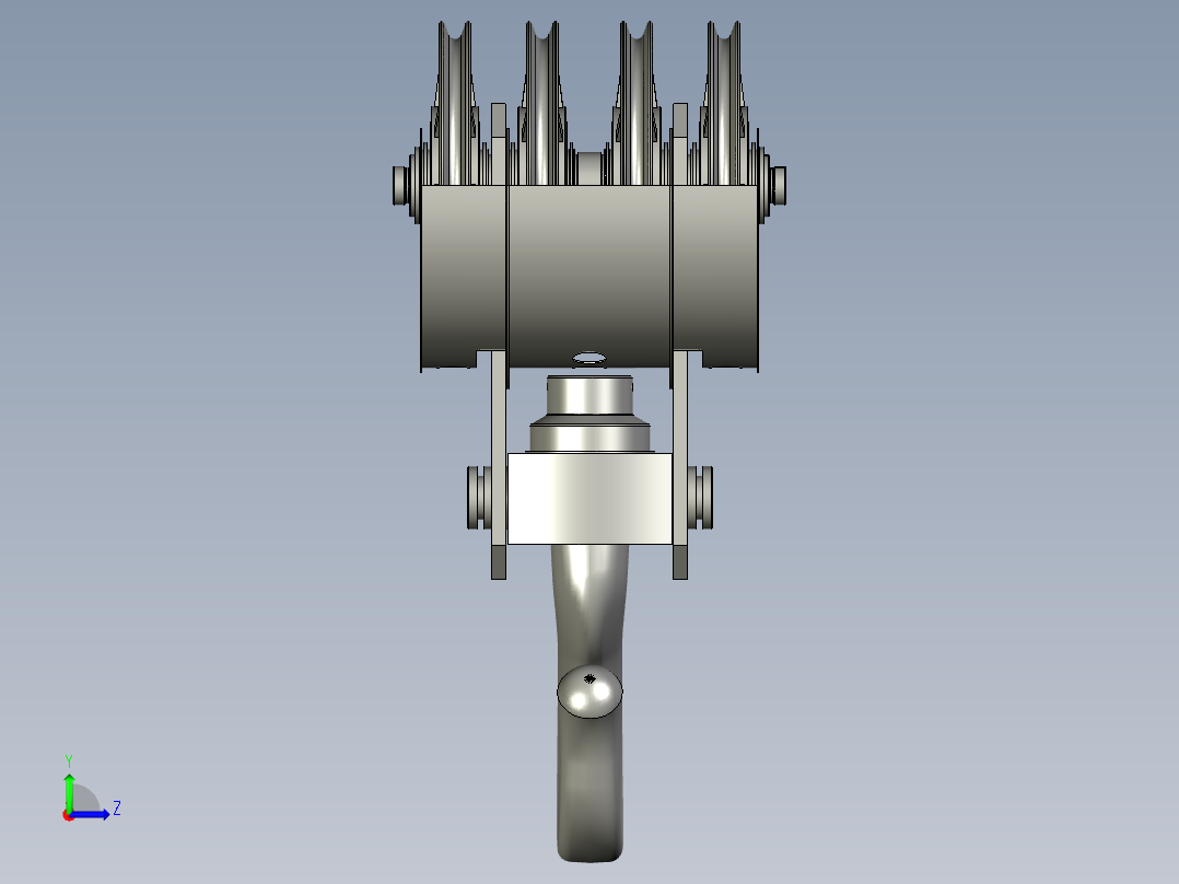 副吊钩组左视图