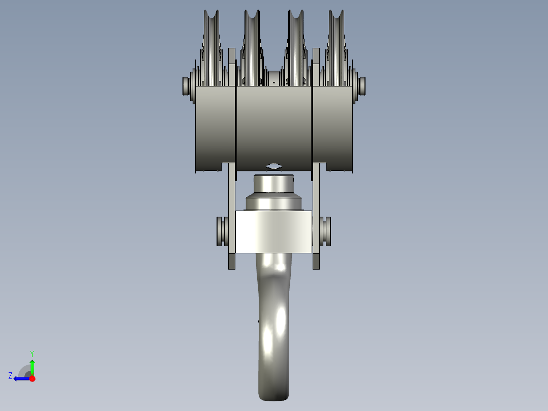 副吊钩组右视图