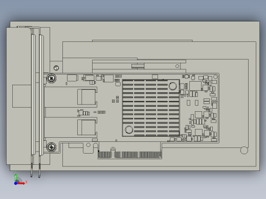 PCB-铁片-压合锁螺丝整体前视缩略图