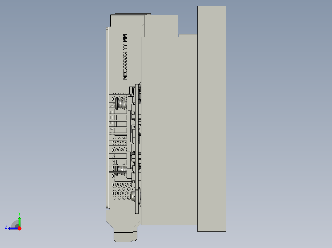 PCB-铁片-压合锁螺丝整体右视图