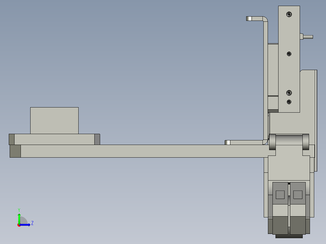 -移动光电感应机构左视图