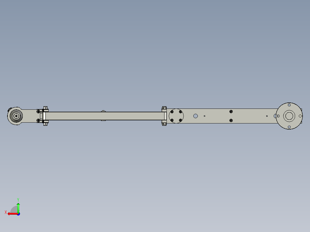 大机械臂支架标准款(D25L315-380-400)_外形图_20230901-2后视图