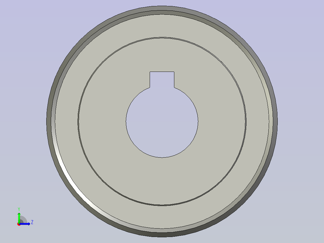 同步轮L型15齿带台阶内孔15左视图