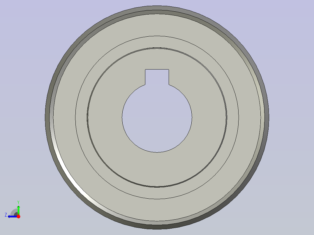 同步轮L型15齿带台阶内孔15右视图