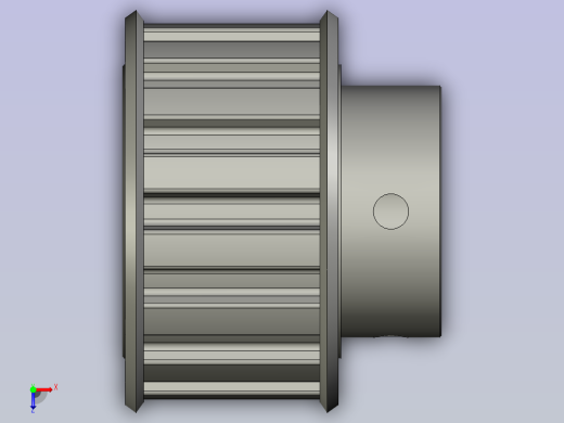 同步轮L型15齿带台阶内孔15俯视缩略图