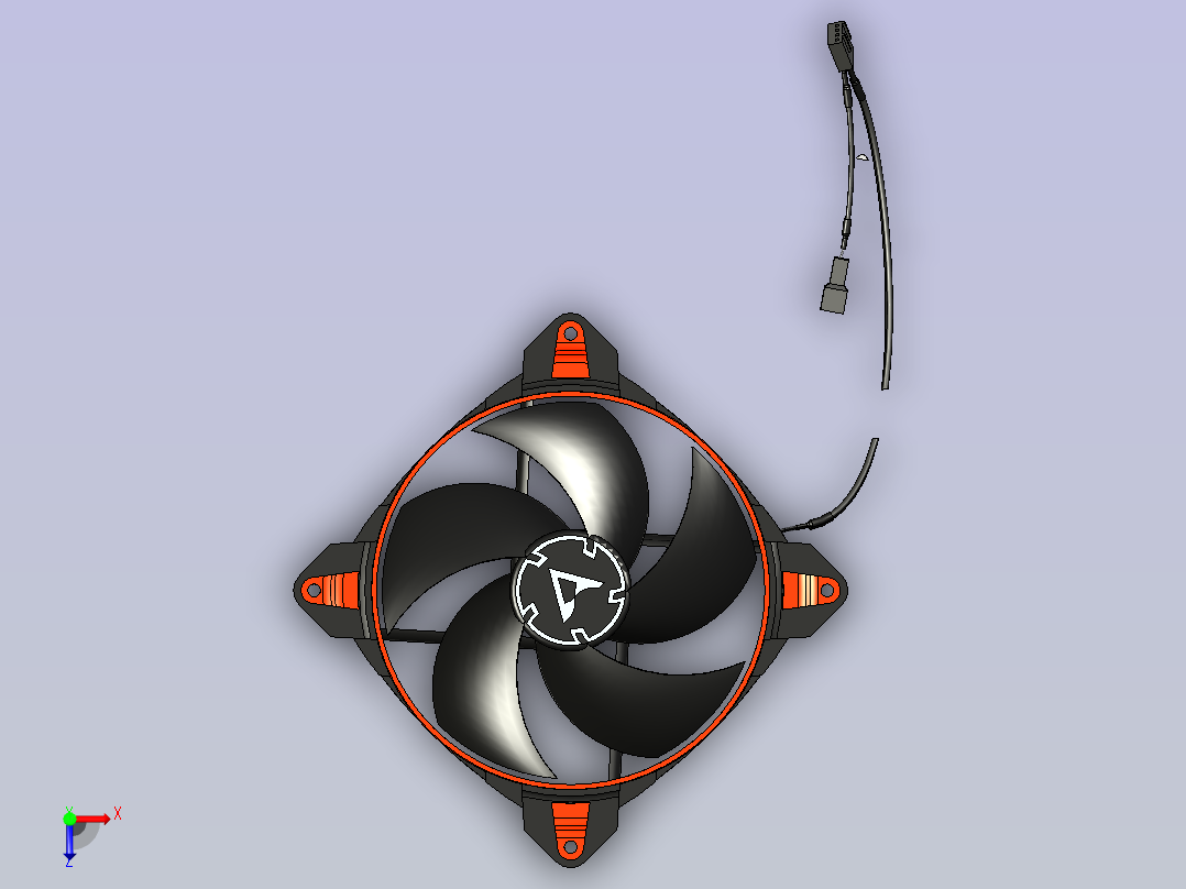 ARCTIC BioniX P140 通风器俯视图