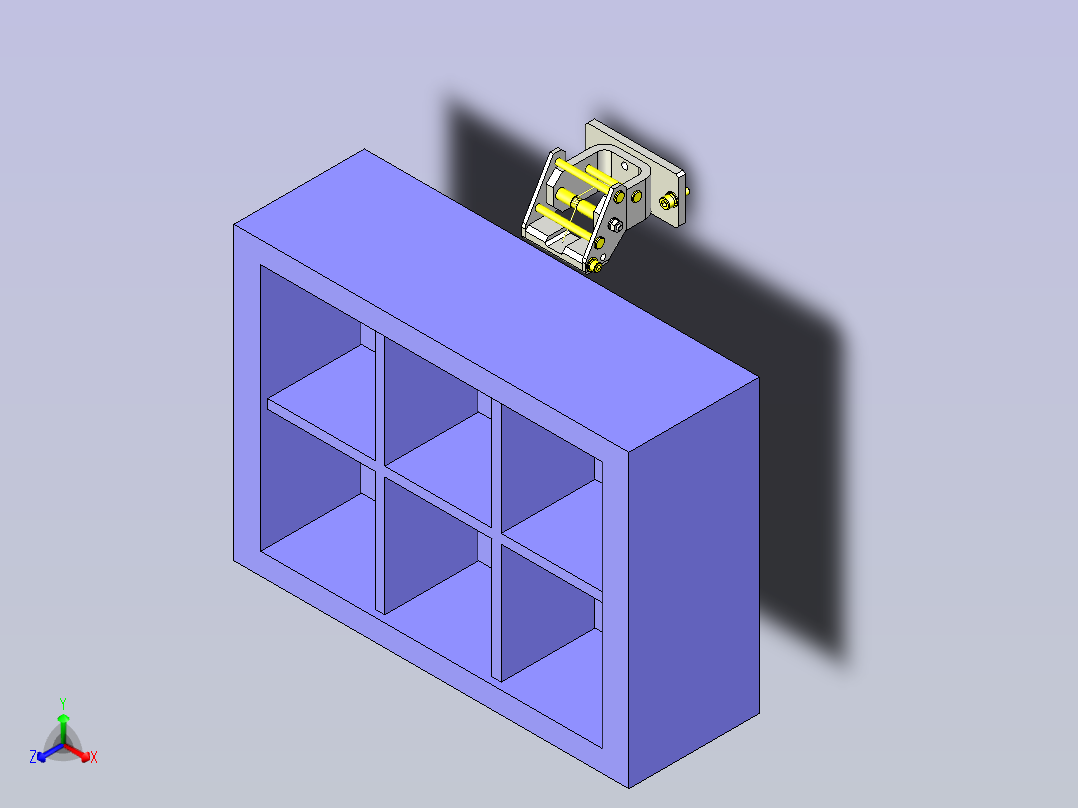 一种弹簧式释放装置3D图纸主视图