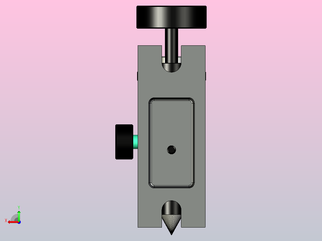 机床卡盘及尾部顶针支座后视图