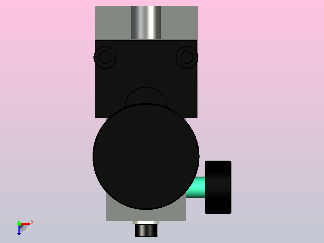 机床卡盘及尾部顶针支座俯视图