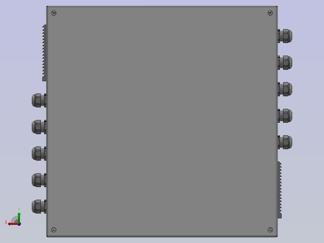 钣金电控柜（单开门）后视图