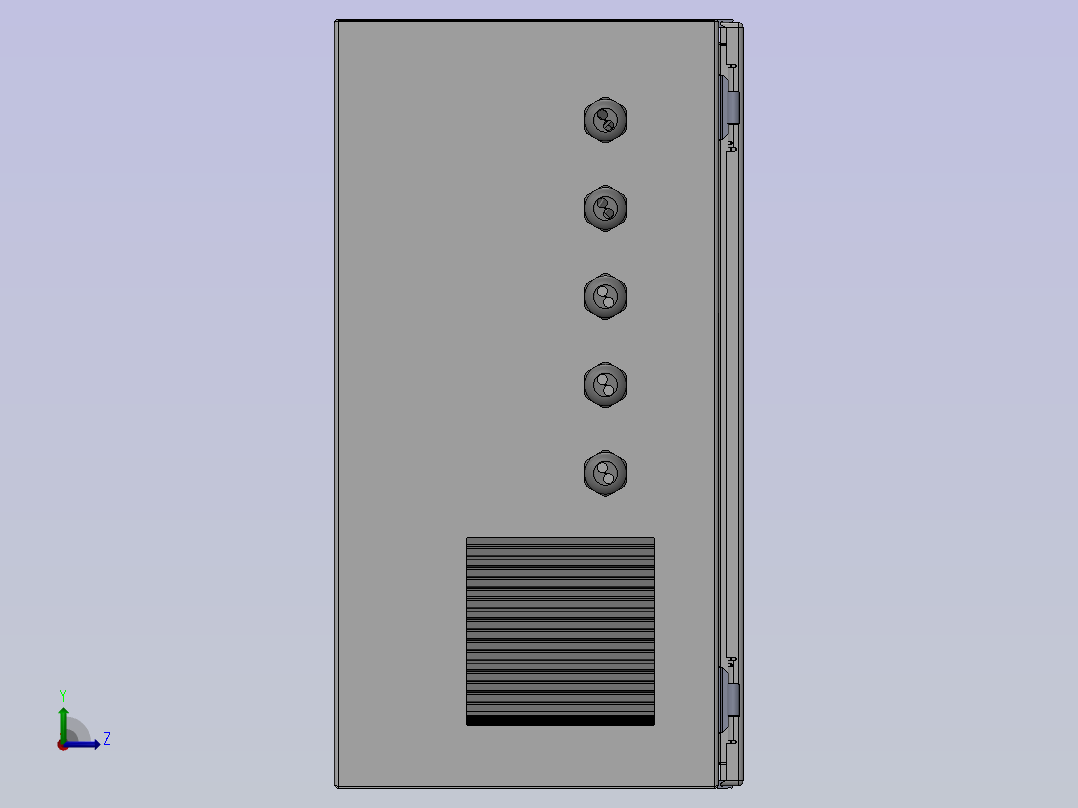 钣金电控柜（单开门）左视图