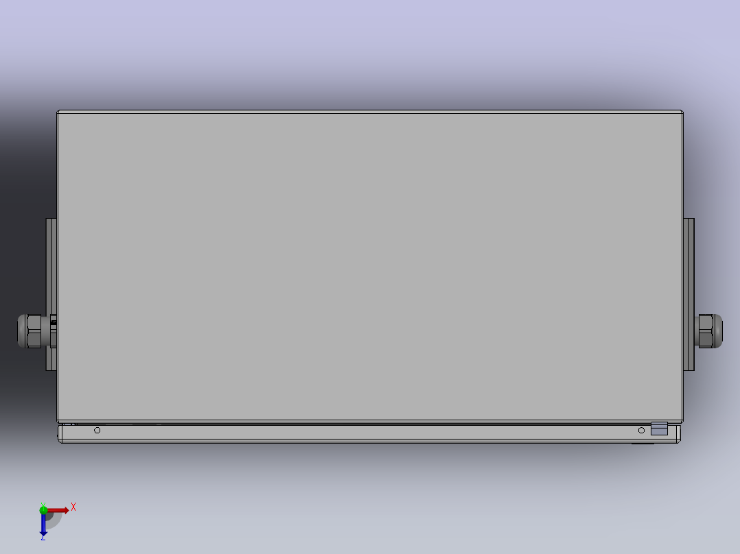 钣金电控柜（单开门）俯视图