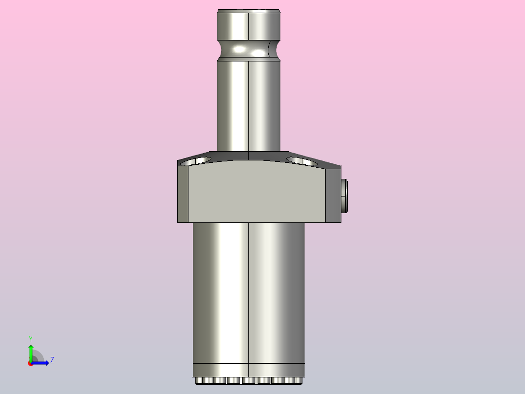 HTLA2501-2CL上法兰旋转式夹紧器左视图