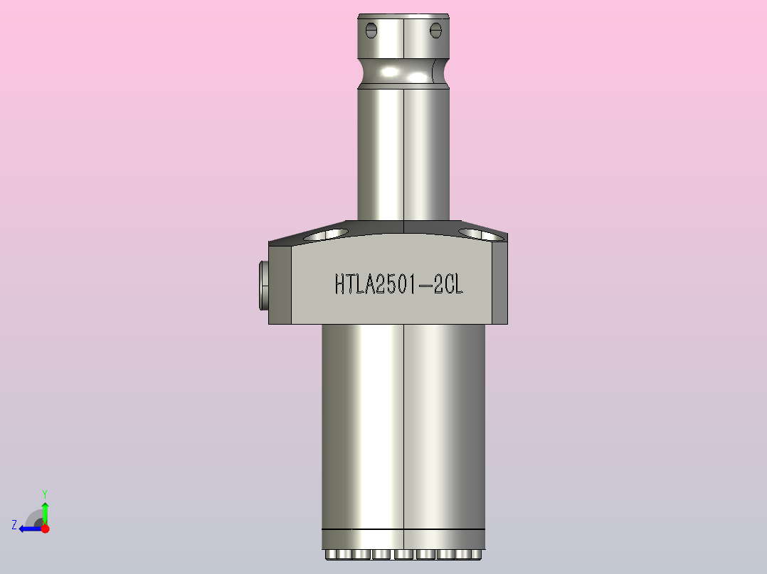HTLA2501-2CL上法兰旋转式夹紧器右视图