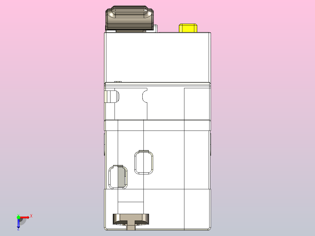 NB5LE-40N 1P&amp;N剩余电流动作断路器三维模型202404俯视图