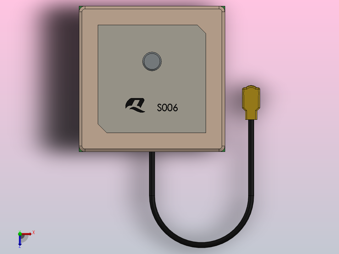 贴片有源天线gnss l1 11俯视图