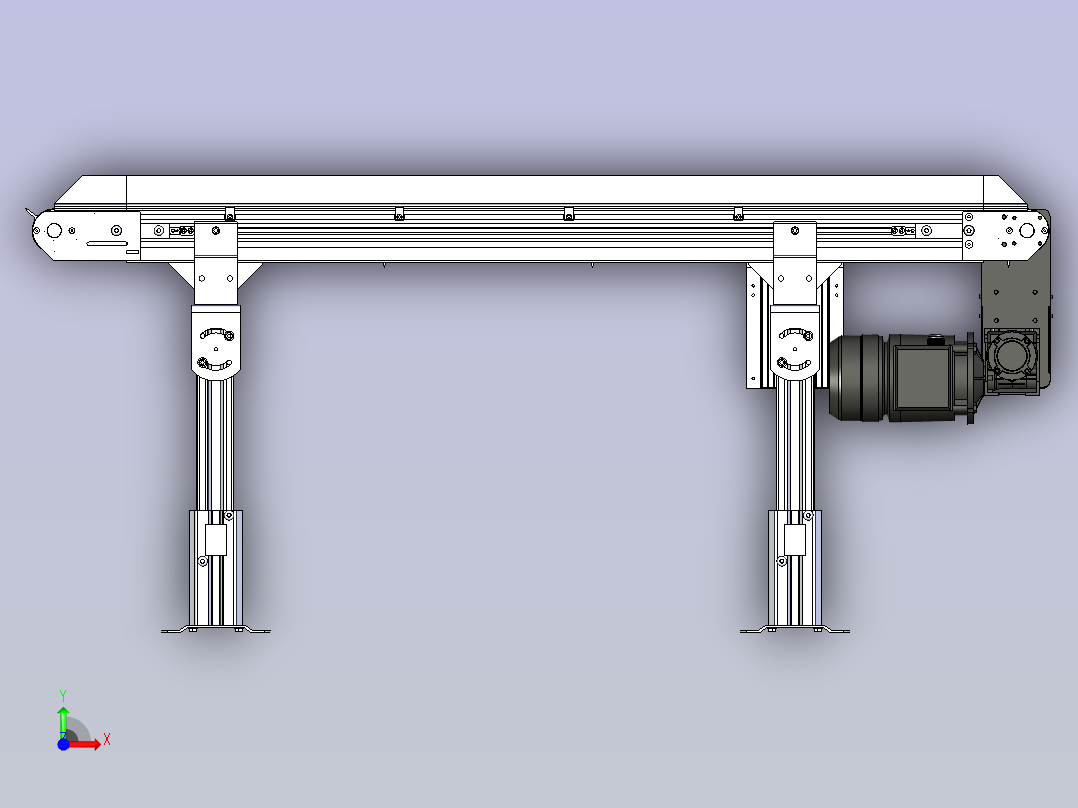 链板输送机前视图