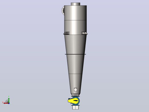 Cyclone旋风分离器3D数模图纸 Solidworks设计后视缩略图