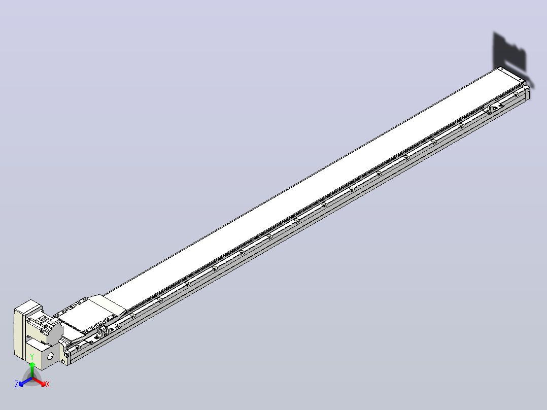 机器人皮带驱动直线轴TPA-GCB-120-P70-L1400-LU-M20-N3主视图