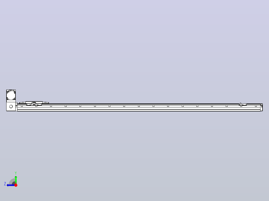 机器人皮带驱动直线轴TPA-GCB-120-P70-L1400-LU-M20-N3右视图