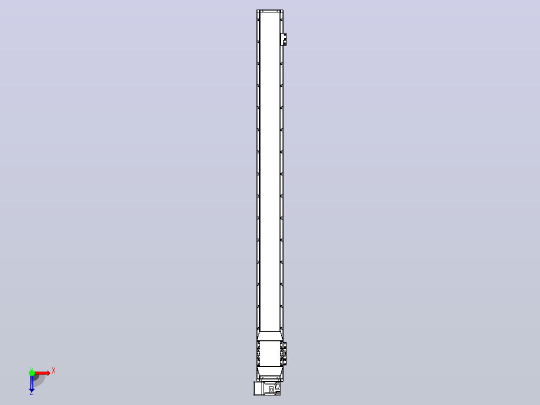 机器人皮带驱动直线轴TPA-GCB-120-P70-L1400-LU-M20-N3俯视图